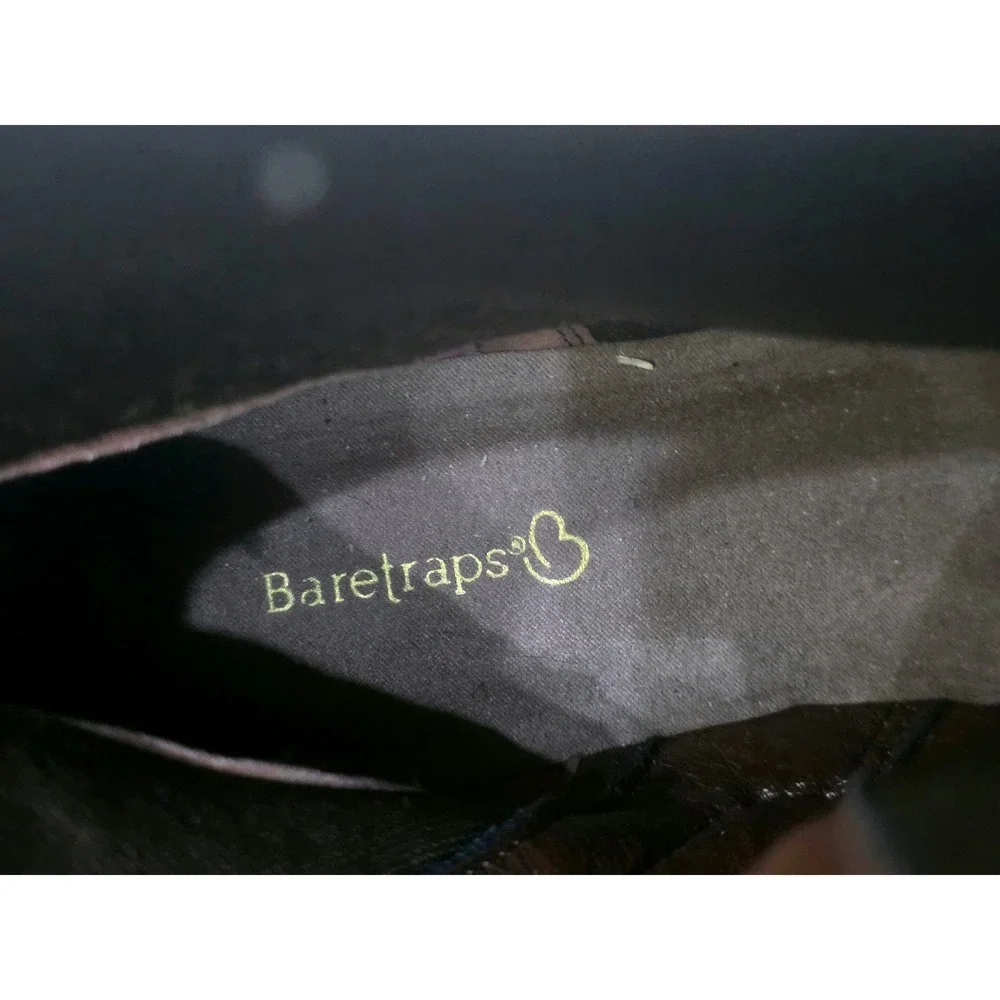Baretraps Boots Shane Ankle Booties Womens Size 8.5 Brown Zip Up Faux Leather